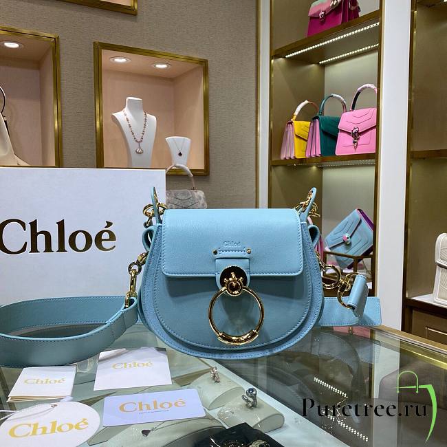 Chloe Small Tess shiny & suede calfskin cross bag 05 - 1