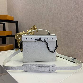 LV Taurillon Leather Mini Soft Trunk Bag White | M61117