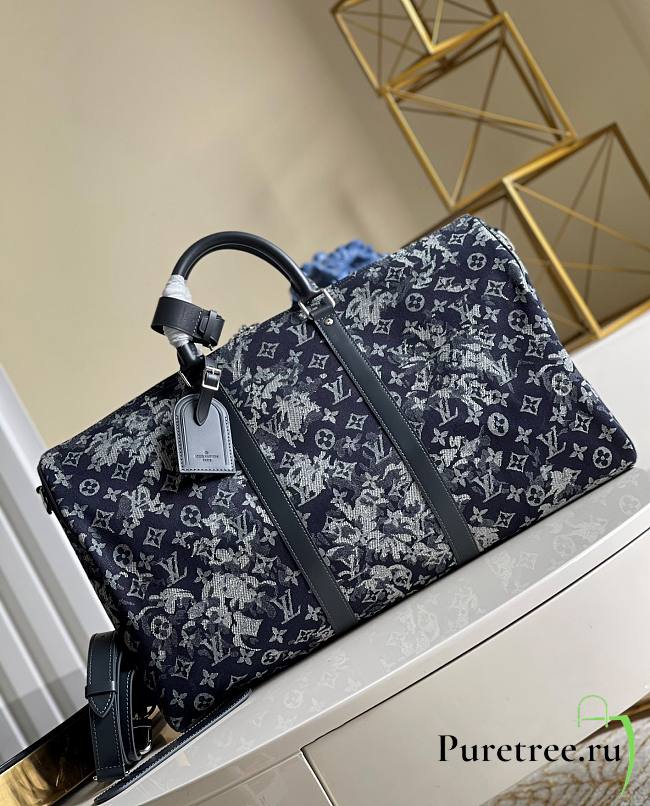 LV Keepall Bandouliere Monogram Tapestry canvas 50 | M57285   - 1