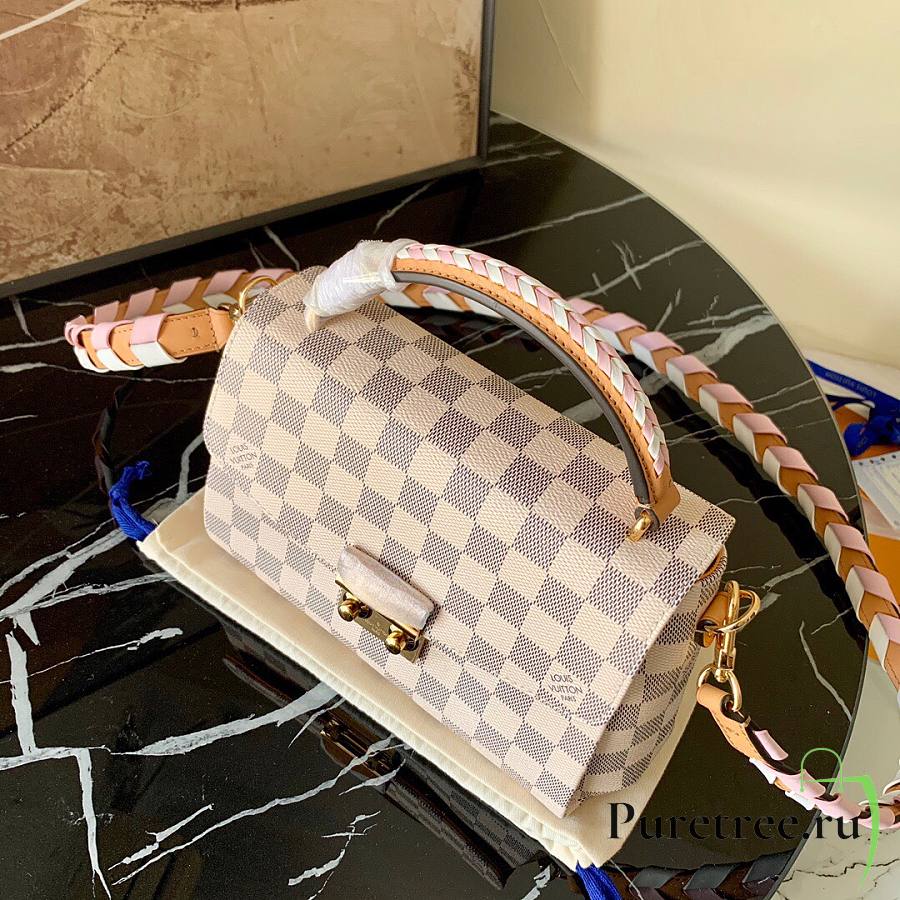 Croisette Damier Azur in Rose - Handbags N50053