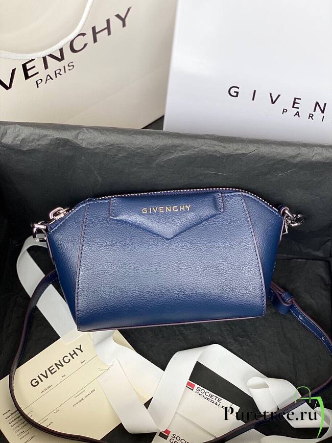 Givenchy Mini Antigona Leather Bag Light Blue | BB05114 - 1