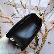 Chanel original single bag black smooth leather  - 4