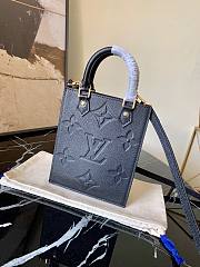 LV Petit Sac Plat Monogram Empreinte leather black | M80449 - 2