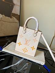 LV Petit Sac Plat Monogram Empreinte leather white | M80449 - 5