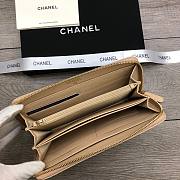 CHANEL Long Wallet Smooth Leather Beige | 6870 - 4