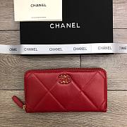CHANEL Long Wallet Smooth Leather Red | 6870 - 1