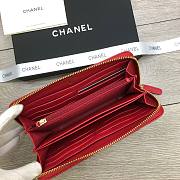CHANEL Long Wallet Smooth Leather Red | 6870 - 6