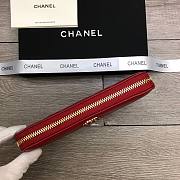 CHANEL Long Wallet Smooth Leather Red | 6870 - 4
