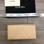 CHANEL Long Wallet Smooth Leather Beige | 6871 - 6