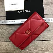 CHANEL Long Wallet Smooth Leather Red | 6871 - 2