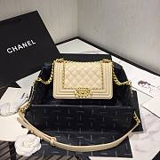 Chanel Boy Bag Smooth Leather Beige 20 | 67085 - 1