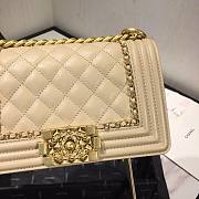 Chanel Boy Bag Smooth Leather Beige 20 | 67085 - 6