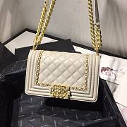 Chanel Boy Bag Smooth Leather White 20 | 67085 - 6