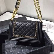 Chanel Boy Bag Smooth Leather Black 20 | 67085 - 5