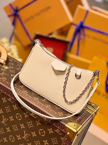 LV Easy Pouch On Strap Epi Leather in Creme | M80471