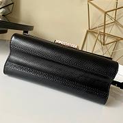 LV Twist lock and three-color leather strap MM black | M57666 - 2
