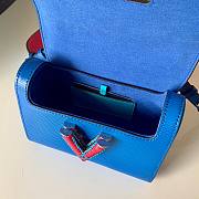 LV Twist lock and three-color leather strap MM blue | M57666 - 3