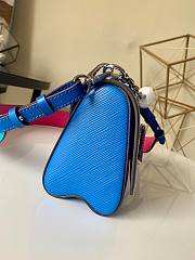 LV Twist lock and three-color leather strap MM blue | M57666 - 4