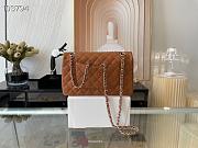 Chanel Classic Handbag Grained Calfskin & Gold-Tone Metal Brown | A58600 - 4