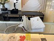 Chanel Classic Handbag Grained Calfskin & Gold-Tone Metal White | A58600 - 5