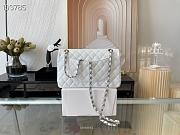 Chanel Classic Handbag Grained Calfskin & Gold-Tone Metal White | A58600 - 4