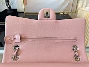 Chanel Classic Handbag Grained Calfskin & Silver Hardware Pink | A58600 - 2