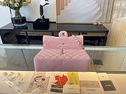 Chanel Classic Handbag Grained Calfskin & Silver Hardware Pink | A58600 - 3