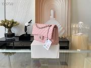 Chanel Classic Handbag Grained Calfskin & Silver Hardware Pink | A58600 - 5
