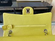 Chanel Classic Handbag Grained Calfskin & Gold-Tone Metal Yellow | A58600 - 6