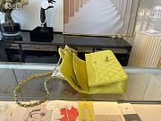 Chanel Classic Handbag Grained Calfskin & Gold-Tone Metal Yellow | A58600 - 3