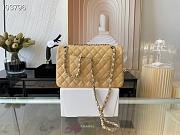 Chanel Classic Handbag Grained Calfskin & Metal-Tone Light Yellow | A58600 - 5