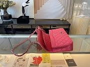 Chanel Classic Handbag Grained Calfskin & Metal-Tone Pink | A58600 - 5