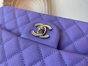 Chanel Classic Handbag Grained Calfskin & Gold-Tone Metal Purple | A58600 - 4