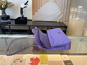 Chanel Classic Handbag Grained Calfskin & Gold-Tone Metal Purple | A58600 - 5
