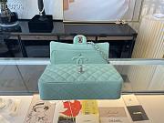 Chanel Classic Handbag Grained Calfskin & Metal-Tone Blue | A58600 - 5
