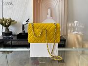 Chanel Classic Handbag Grained Calfskin & Metal-Tone Yellow | A58600 - 3