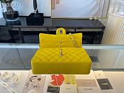 Chanel Classic Handbag Grained Calfskin & Metal-Tone Yellow | A58600 - 5