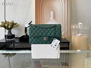 Chanel Classic Handbag Grained Calfskin & Metal-Tone Green | A58600 - 1
