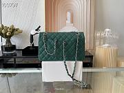 Chanel Classic Handbag Grained Calfskin & Metal-Tone Green | A58600 - 5