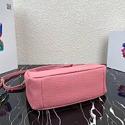 Prada Calfskin Leather Hobo Bag Pink 26cm | 1BC132 - 4