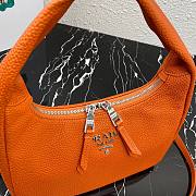Prada Calfskin Leather Hobo Bag Orange 26cm | 1BC132 - 6