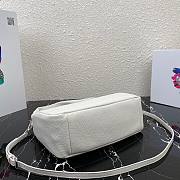 Prada Calfskin Leather Hobo Bag White 26cm | 1BC132 - 3