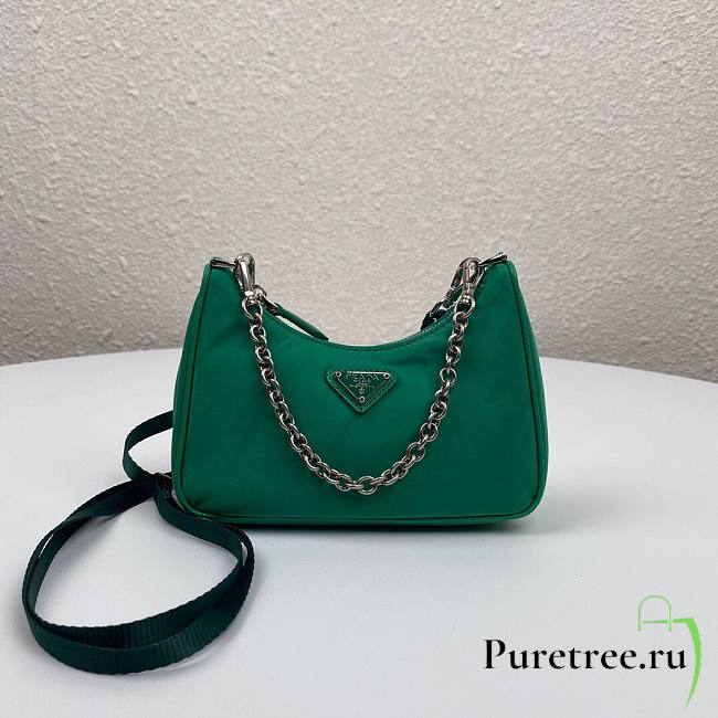 Prada Re-Edition nylon mini green shoulder bag | 1TT122 