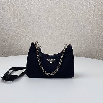 Prada Re-Edition nylon mini black shoulder bag | 1TT122