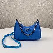 Prada Re-Edition nylon mini blue shoulder bag | 1TT122 - 1