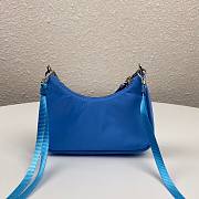 Prada Re-Edition nylon mini blue shoulder bag | 1TT122 - 3