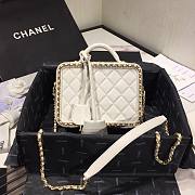 Chanel Vanity Case Bag Grained Calfskin White | AS1785 - 3