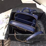 Chanel Vanity Case Bag Grained Calfskin Blue | AS1785 - 6