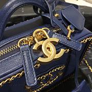 Chanel Vanity Case Bag Grained Calfskin Blue | AS1785 - 4