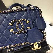 Chanel Vanity Case Bag Grained Calfskin Blue | AS1785 - 3
